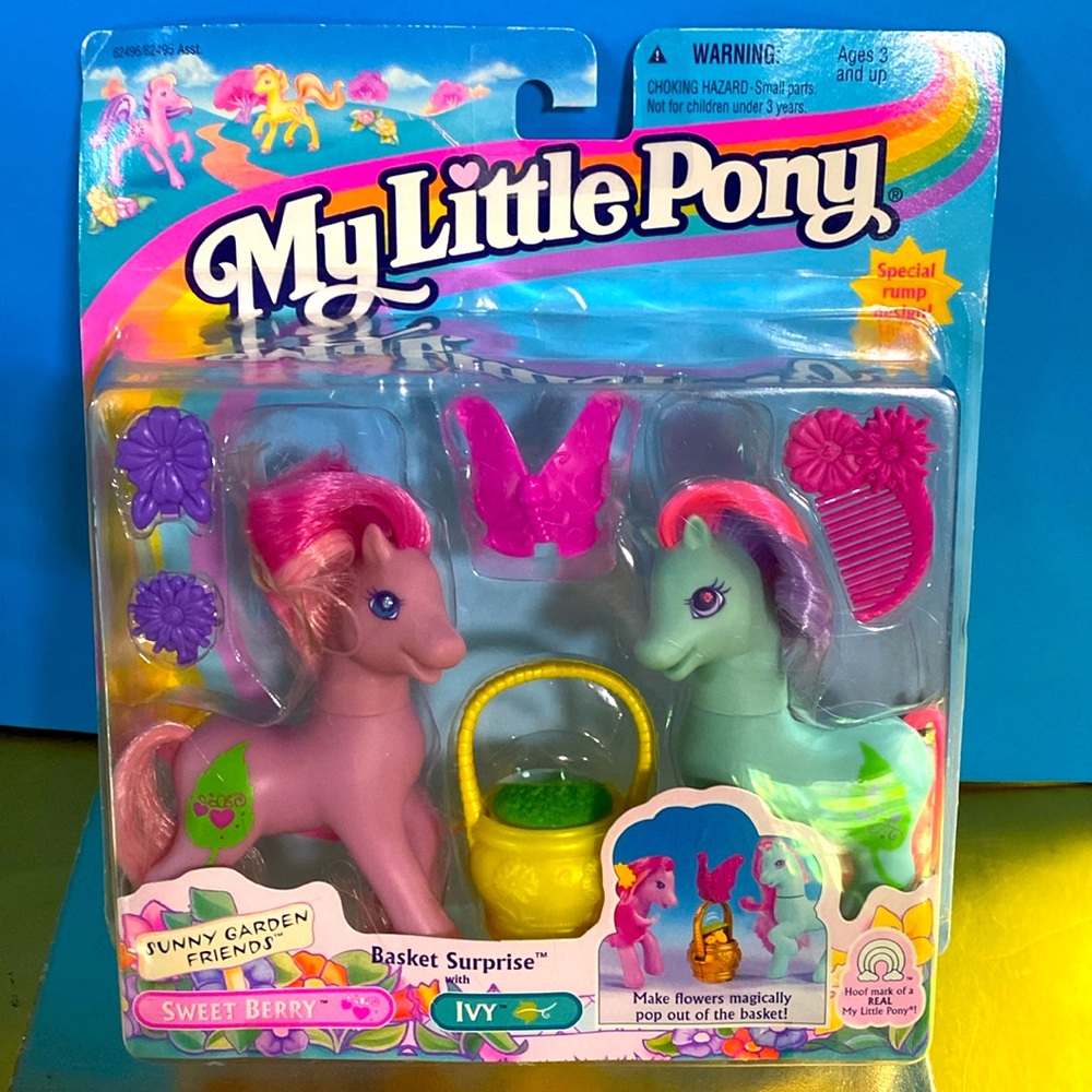 MY LITTLE PONY G2 90s NEW SUNNY GARDEN FRIENDS BASKET SURPRISE SWEET BER…